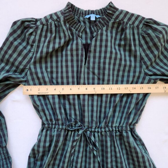 Draper James RSVP Green Black Gingham Dress Holiday Christmas Winter Cute Small - Picture 7 of 10